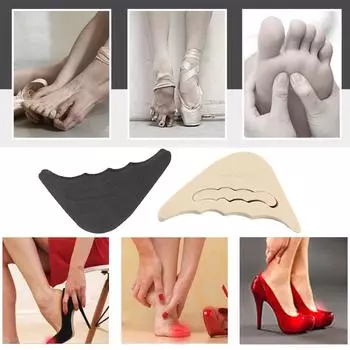 1 пара губчатых полустельок, подушечки для передней стопы, подушечки для обуви на высоком каблуке, плюсневая обувь One Size бежевый