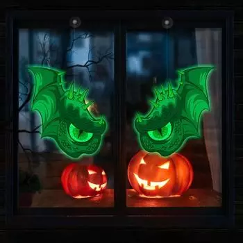 1 пара Хэллоуин светящиеся настенные наклейки светящиеся в темноте глаза оконные наклейки для Хэллоуина украшения для домашней вечеринки принадлежности