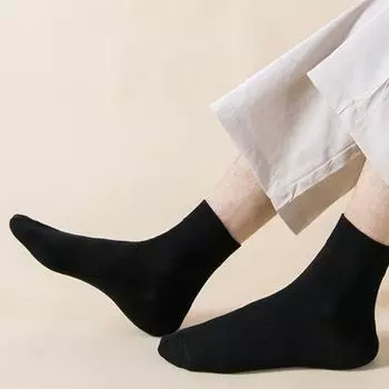 1 пара хлопковых носков унисекс средней длины без запаха, однотонные, высокая эластичность, противоскользящие, дышащие, мягкие, впитывающие пот, противоусадочные, деловые спортивные носки оранжевый