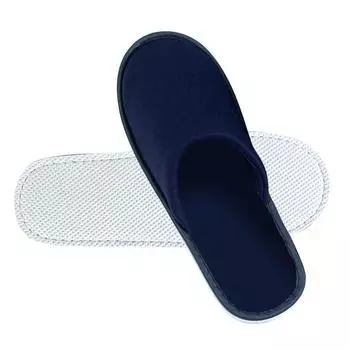 1 пара хлопковых тапочек для размещения, экологически чистые тапочки, домашние тапочки, утолщенные одноразовые сандалии, обувь для отелей, авиационная обувь синий