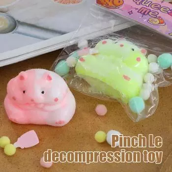 1 пара игрушек для хомяка, мягкие, TPR, медленный отскок, стресс, беспокойство белый/серый