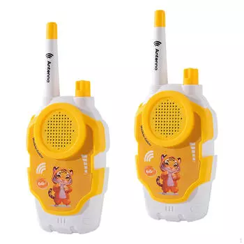 1 пара игрушек для общения детей на открытом воздухе, дальность действия 300 м, 3x1,2x6,8 дюйма, для детей от 3 лет и старше, прозрачный Tiger Pattern