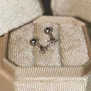 1 пара Ins Star серьги для женщин уха кости ногтей хрящ серьги спираль 1 Pair