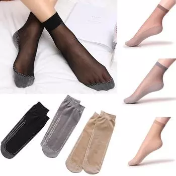 1 пара износостойких, впитывающих пот, нескользящих коротких носков, впитывающих влагу, для женщин 1 Pair чёрный