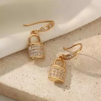 1 пара изысканных сережек-подвесок с кубическим цирконием для женщин, серьги-крючки, ювелирные изделия, аксессуары для свадебной вечеринки золотой
