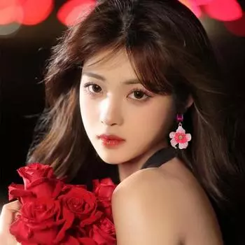 1 пара капель масла винтажные эмалевые цветы серьги-подвески для женщин и девочек преувеличивают висячие серьги аксессуары для вечеринок подарки 1Pair