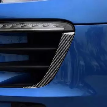 1 пара карбоновых век DRL для бега в дневное время, волоконная лампа, отделка, полоса для бровей, наклейка