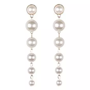 1 пара кисточек, индивидуальные серьги-подвески, ювелирные изделия, женские элегантные серьги-гвоздики с жемчугом белый