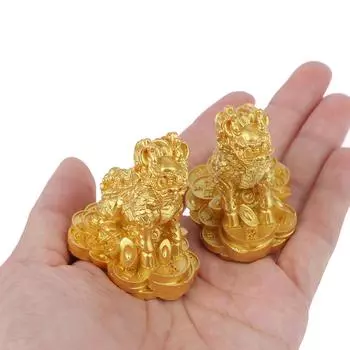 1 пара китайских медных статуэток бога-зверя фэншуй Килин Чи-Лин Килин для украшения дома