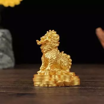 1 пара китайских медных статуэток бога-зверя фэншуй Килин Чи-Лин Килин для украшения дома