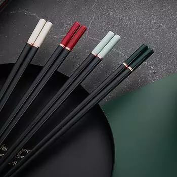 1 пара китайских палочек для еды, палочки для суши, многоразовые, нескользящие, пригодные для мытья в посудомоечной машине, бамбуковые палочки для еды пищевого класса синий