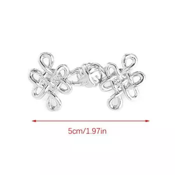 1 пара китайских узлов, регулируемая пряжка на талии для джинсов, не требующая шитья, съемная пуговица для брюк, юбок, пуговица на талии чёрный