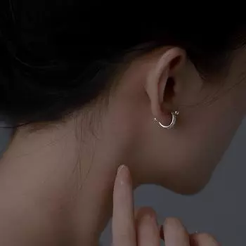 1 пара классных сережек для женщин, ушных костей, ногтей, хрящей, серьги-гвоздики, спиральные серьги-гвоздики 1Pair