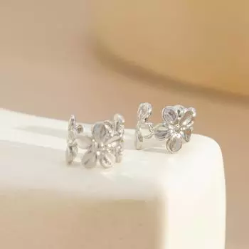 1 пара клипс для ушей в виде морской звезды и ракушки, серьги-каффы без прокола для женщин и девушек, золотистого цвета, с цветочным узором, летние пляжные украшения