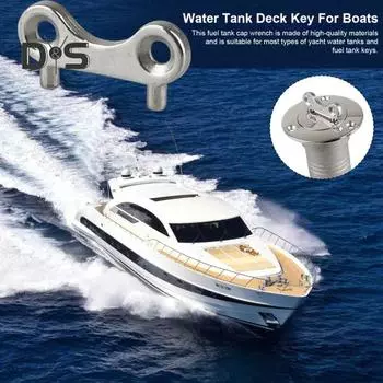 1 пара ключей для крышки топливного бака яхты, сменный ключ для крышки топливного бака для морской лодки, нержавеющая сталь, ключ для заливки палубного топлива, наполнитель топливного бака для морской лодки, яхты 1 Pair
