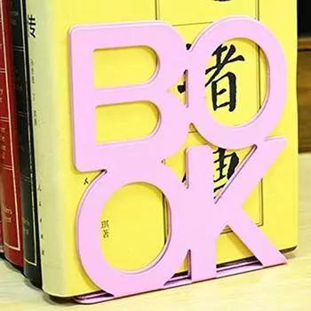 1 пара книг с буквами, металлические книжные полки, офисные украшения, противоскользящие подставки для книг чёрный