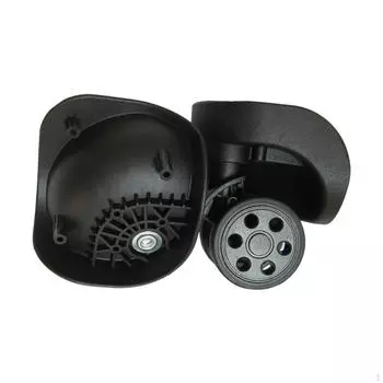 1 пара колес для багажа, ролики для чемодана, вращающиеся, 3,5 дюйма, высокий, износостойкий, универсальный аксессуар для самостоятельного изготовления чёрный