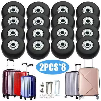1 пара колес для чемодана, износостойкие колеса для чемодана, инструмент для ремонта(50*18мм)