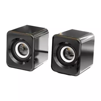 1 пара компьютерных динамиков, сабвуфер, USB, Bluetooth-совместимый проводной портативный мини-динамик, стереозвук без задержки, громкоговоритель для ПК, компьютера, ноутбука 1 чёрный