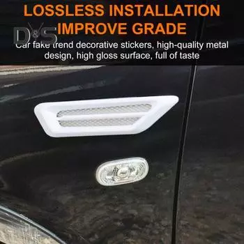 1 пара компактных боковых жабр без остатков, практичные наклейки для впускного отверстия для воздушного потока чёрный