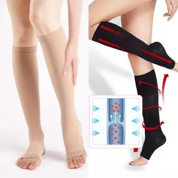 1 пара компрессионных носков, компрессионные носки для снятия стресса, давление 23-32 мм рт.ст.