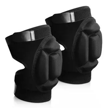 1 пара компрессионных подушечек для колена, утолщенная защитная подушка для колена и локтя из этиленвинилацетата с регулируемым ремешком для баскетбола, футбола, катания на коньках, лыжах M