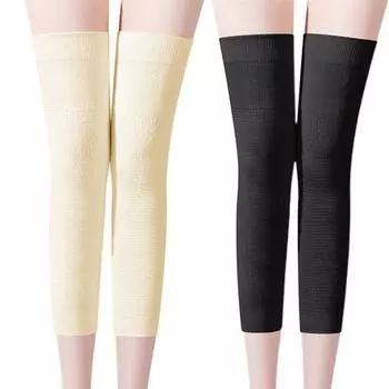1 пара компрессионных рукавов на колено, нескользящие дышащие, впитывающие пот, растягивающиеся для мужчин и женщин, артрит, суставы, растяжение связок, облегчение боли, спортивные наколенники для бега L чёрный