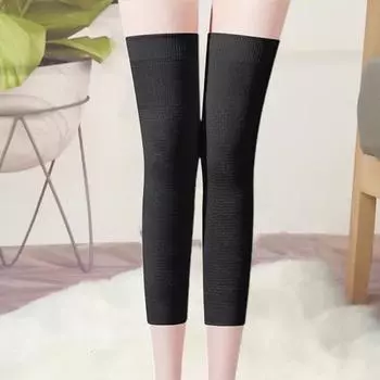 1 пара компрессионных рукавов на колено, нескользящие дышащие, впитывающие пот, растягивающиеся для мужчин и женщин, артрит, суставы, растяжение связок, облегчение боли, спортивные наколенники для бега M чёрный