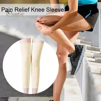 1 пара компрессионных рукавов на колено, нескользящие дышащие, впитывающие пот, растягивающиеся для мужчин и женщин, артрит, суставы, растяжение связок, облегчение боли, спортивные наколенники для бега M чёрный
