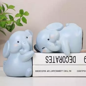 1 пара, конец книги, мультяшная противоскользящая сверхмощная смола, ремесло, домашний офис, настольный держатель для пробки для книг, орнамент в виде животного, фигурка, статуэтка жёлтый