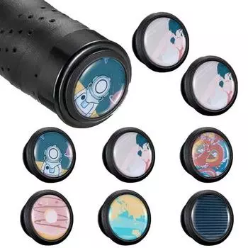 1 пара, конец руля велосипеда, мультяшный сверхмощный легкий вес 15,8-19,5 мм, универсальный MTB, дорожный горный велосипед, ручка, торцевая крышка, аксессуары для велосипеда темно-синий