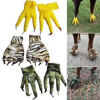 1 пара конских сапог, копыта, обернутые ноги, декор в виде подковы, износостойкие, легко носить, защитные сапоги для конских копыт, аксессуары A