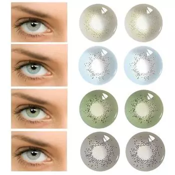 1 пара контактных линз диаметром 8,5 мм, цветных для ношения, многофункциональные носочные линзы из неионогенного гидрогеля для повседневной жизни серый