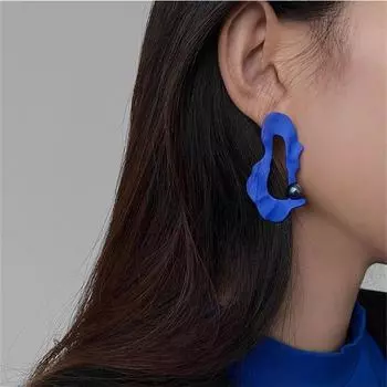 1 пара корейских синих океанских волн нерегулярных серег-капель для женских ювелирных изделий в подарок