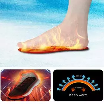 1 пара ковриков для носков с зарядкой через USB, безопасные потрясающие энергосберегающие нагревательные стельки 1