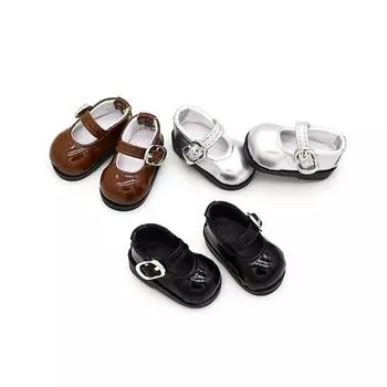 1 пара кожаных ботинок 1/6 масштаб PU кожаные ботинки Туфли Мэри Джейн 1/6 Bjd кукольная обувь детские игрушки чёрный