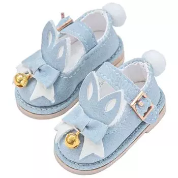 1 пара кожаных ботинок для куклы Bjd Golden Bell 1/6, галстук-бабочка, ботинки для куклы Bjd 1/6, детские фиолетовый