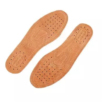 1 пара кожаных деловых стельок для ног, дышащие впитывающие пот стельки для обуви для ног, мужские и женские кожаные стельки 39