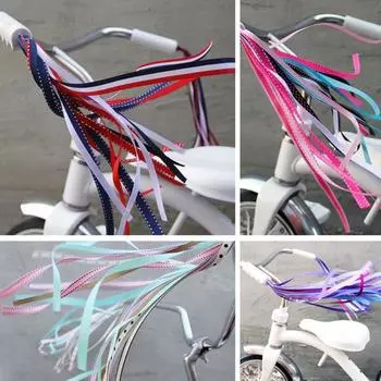 1 пара красивых кисточек для трехколесного велосипеда. Простая установка. Экологичные растяжки без запаха на руль для велосипеда. B