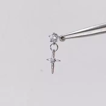 1 пара красивых серег-гвоздиков с цирконием для женщин, милые ювелирные аксессуары