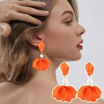 1 пара красочных серег с искусственным жемчугом, висячие серьги, женские серьги-гвоздики для пирсинга, ювелирные изделия розовый