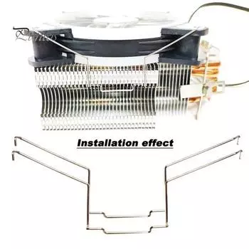1 пара креплений, простая установка, высокопрочный, легкий, вентилятор охлаждения процессора, жесткие зажимы для настольных компьютеров 9cm серебряный