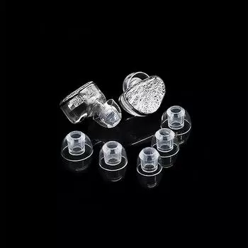 1 пара кристально чистых силиконовых чехлов для наушников в стиле ушей, мягкие силиконовые беруши, подходящие для наушников Senhai Iron Triangle A2