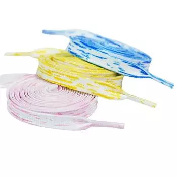 1 пара кроссовок на плоской подошве с цветным граффити и кисточками, шнурки-веревки с вторичным рисунком, черно-белые, обувные аксессуары 100cm