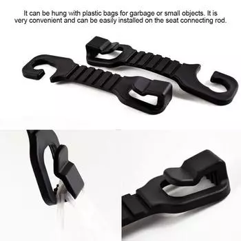 1 пара крючков для спинки сиденья автомобиля, универсальный держатель для хранения на спинке автомобиля, регулируемая черная подставка, аксессуары для салона автомобиля коричневый