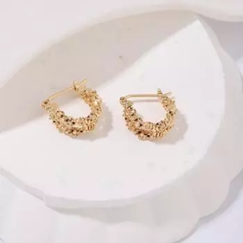 1 пара круглых геометрических сломанных серебряных металлических серег-колец для женщин и девочек, персонализированные дорожные свадебные аксессуары 2024 золотой