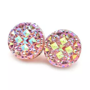 1 пара круглых магнитных женских брошей со стразами и застежкой шарфа Абая мусульманская булавка жёлтый