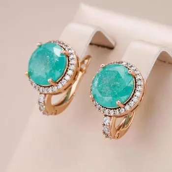 1 пара круглых серег-капель с ледяным цветком и камнем для женщин, роскошные свадебные аксессуары золотого цвета, изысканные повседневные украшения золотой