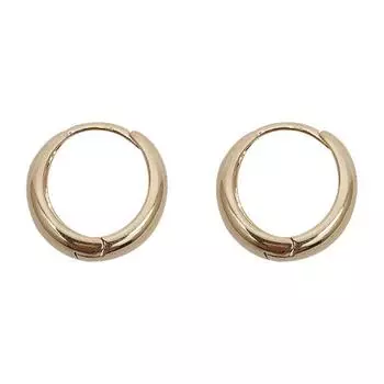 1 пара круглых серег с геометрическим рисунком, гладкий пирсинг, индивидуальное гальваническое украшение для ушей, толстая минималистичная вода золотистый