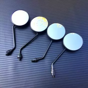 1 пара круглых зеркал для мотоцикла, зеркала заднего вида для мотоциклов, электровелосипедов, скутеров Honda, Kawasaki, Suzuki, Yamaha 10 мм, 8 мм 8mm